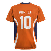 Custom Japan Volleyball Rugby Jersey Sporty Style Orange Color