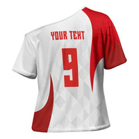 Custom Poland Volleyball Cross Shoulder Shirt Sporty Wings Style
