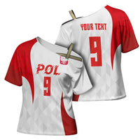 Custom Poland Volleyball Cross Shoulder Shirt Sporty Wings Style