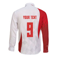 Custom Poland Volleyball Long Sleeve Button Shirt Sporty Wings Style