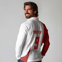 Custom Poland Volleyball Long Sleeve Polo Shirt Sporty Wings Style