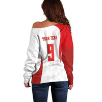 Custom Poland Volleyball Off Shoulder Sweater Sporty Wings Style