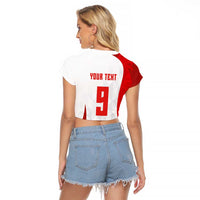Custom Poland Volleyball Raglan Cropped T Shirt Sporty Wings Style