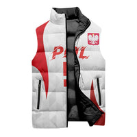 Custom Poland Volleyball Sleeveless Puffer Jacket Sporty Wings Style