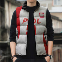 Custom Poland Volleyball Sleeveless Puffer Jacket Sporty Wings Style