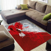 Poland Eagle and Winged Hussar Area Rug Grunge Sporty Style