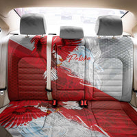 Poland Eagle and Winged Hussar Back Car Seat Cover Grunge Sporty Style