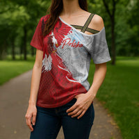 Poland Eagle and Winged Hussar Cross Shoulder Shirt Grunge Sporty Style