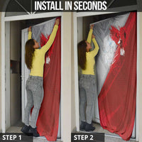 Poland Eagle and Winged Hussar Door Cover Grunge Sporty Style
