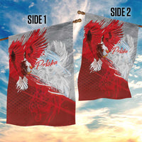 Poland Eagle and Winged Hussar Garden Flag Grunge Sporty Style
