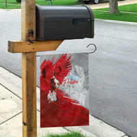 Poland Eagle and Winged Hussar Garden Flag Grunge Sporty Style
