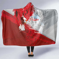 Poland Eagle and Winged Hussar Hooded Blanket Grunge Sporty Style