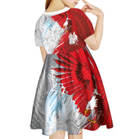 Poland Eagle and Winged Hussar Kid Short Sleeve Dress Grunge Sporty Style