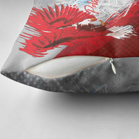 Poland Eagle and Winged Hussar Pillow Cover Grunge Sporty Style