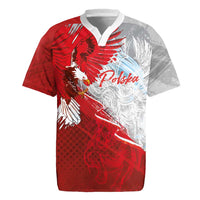 Poland Eagle and Winged Hussar Rugby Jersey Grunge Sporty Style