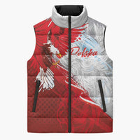 Poland Eagle and Winged Hussar Sleeveless Puffer Jacket Grunge Sporty Style