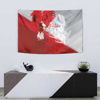 Poland Eagle and Winged Hussar Tapestry Grunge Sporty Style