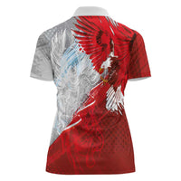 Poland Eagle and Winged Hussar Women Polo Shirt Grunge Sporty Style