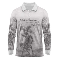 Polish-Lithuanian Commonwealth Long Sleeve Polo Shirt Winged Hussars-Vintage Style
