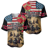 The First Kentucky Horse Racing Baseball Jersey Since 1875 American Flag Vintage Style - Wonder Print Shop