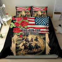 The First Kentucky Horse Racing Bedding Set Since 1875 American Flag Vintage Style - Wonder Print Shop