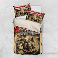 The First Kentucky Horse Racing Bedding Set Since 1875 American Flag Vintage Style - Wonder Print Shop