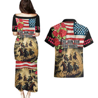 The First Kentucky Horse Racing Couples Matching Puletasi and Hawaiian Shirt Since 1875 American Flag Vintage Style - Wonder Print Shop