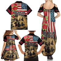 The First Kentucky Horse Racing Family Matching Summer Maxi Dress and Hawaiian Shirt Since 1875 American Flag Vintage Style - Wonder Print Shop