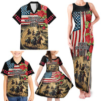 The First Kentucky Horse Racing Family Matching Tank Maxi Dress and Hawaiian Shirt Since 1875 American Flag Vintage Style - Wonder Print Shop