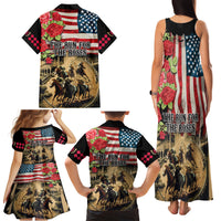 The First Kentucky Horse Racing Family Matching Tank Maxi Dress and Hawaiian Shirt Since 1875 American Flag Vintage Style - Wonder Print Shop