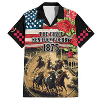 The First Kentucky Horse Racing Hawaiian Shirt Since 1875 American Flag Vintage Style - Wonder Print Shop