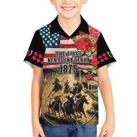 The First Kentucky Horse Racing Hawaiian Shirt Since 1875 American Flag Vintage Style - Wonder Print Shop