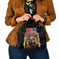 The First Kentucky Horse Racing Shoulder Handbag Since 1875 American Flag Vintage Style