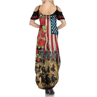 The First Kentucky Horse Racing Summer Maxi Dress Since 1875 American Flag Vintage Style - Wonder Print Shop