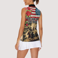 The First Kentucky Horse Racing Women Sleeveless Polo Shirt Since 1875 American Flag Vintage Style - Wonder Print Shop