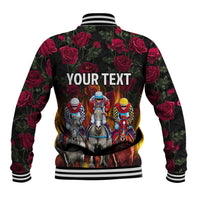 Personalized Kentucky Horses Racing Baseball Jacket Race For Burning Roses - Wonder Print Shop