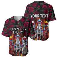 Personalized Kentucky Horses Racing Baseball Jersey Race For Burning Roses - Wonder Print Shop