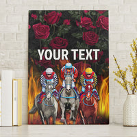 Personalized Kentucky Horses Racing Canvas Wall Art Race For Burning Roses - Wonder Print Shop