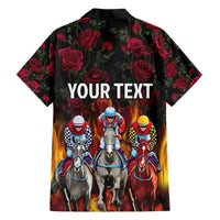 Personalized Kentucky Horses Racing Family Matching Long Sleeve Bodycon Dress and Hawaiian Shirt Race For Burning Roses - Wonder Print Shop