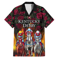 Personalized Kentucky Horses Racing Family Matching Mermaid Dress and Hawaiian Shirt Race For Burning Roses - Wonder Print Shop