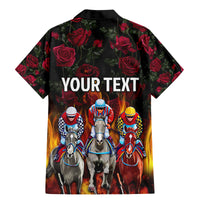 Personalized Kentucky Horses Racing Family Matching Mermaid Dress and Hawaiian Shirt Race For Burning Roses - Wonder Print Shop