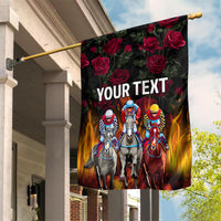 Personalized Kentucky Horses Racing Garden Flag Race For Burning Roses - Wonder Print Shop