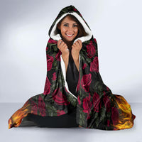 Personalized Kentucky Horses Racing Hooded Blanket Race For Burning Roses