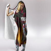 Personalized Kentucky Horses Racing Hooded Blanket Race For Burning Roses