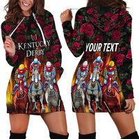 Personalized Kentucky Horses Racing Hoodie Dress Race For Burning Roses - Wonder Print Shop