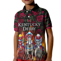 Personalized Kentucky Horses Racing Kid Polo Shirt Race For Burning Roses - Wonder Print Shop