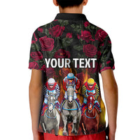 Personalized Kentucky Horses Racing Kid Polo Shirt Race For Burning Roses - Wonder Print Shop