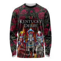 Personalized Kentucky Horses Racing Long Sleeve Shirt Race For Burning Roses - Wonder Print Shop