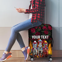Personalized Kentucky Horses Racing Luggage Cover Race For Burning Roses - Wonder Print Shop