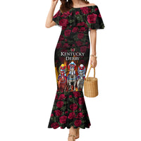 Personalized Kentucky Horses Racing Mermaid Dress Race For Burning Roses - Wonder Print Shop